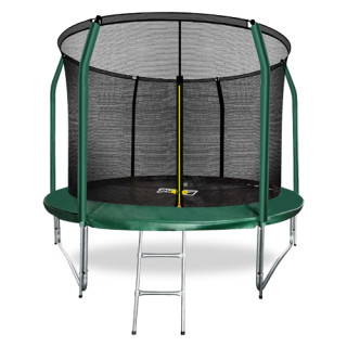 Батут ARLAND ПРЕМИУМ 10FT с внутренней страховочной сеткой и лестницей DARK GREEN