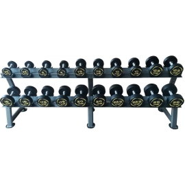 Набор полиуретановых гантелей fitex 2,5-25кг (10пар) со стойкой ftx-412.1 %Future_395 (фото 1)
