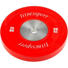 Бамперный диск для кроссфита FITNES SPORT красный 25 кг