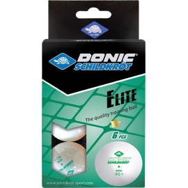 Мячики для н/тенниса donic elite 1* 40+  6 штук  белый %Future_395 (фото 1)