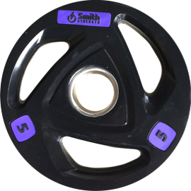 Диск для штанги smith wp085-5 c 3-м хватом, обрезиненный, 5 кг %Future_395 (фото 1)