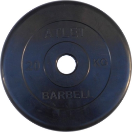 Диск обрезиненный barbell atlet 20 кг / диаметр 51 мм %Future_395 (фото 1)