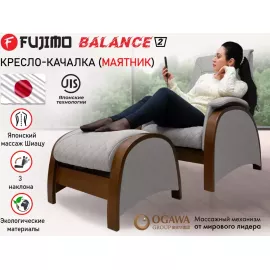 Кресло-качалка (маятник) с массажем fujimo balance 2 f2004 tofp серый %Future_395 (фото 1)