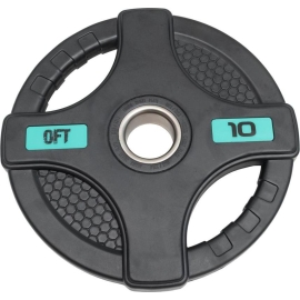 Диск олимпийский обрезиненный черный original fittools с двумя хватами 10 кг %Future_395 (фото 1)