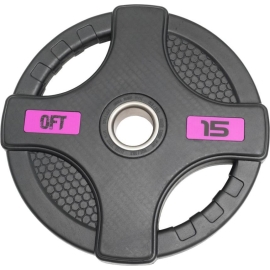 Диск олимпийский обрезиненный черный original fittools с двумя хватами 15 кг %Future_395 (фото 1)