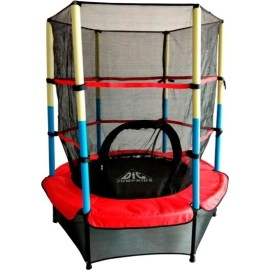 Батут dfc jump kids 55" красный с желто-синими стойками %Future_395 (фото 1)