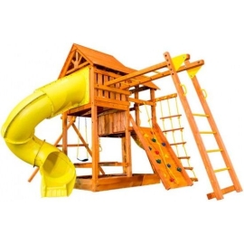 Игровая площадка playgarden skyfort deluxe ii с двумя горками и рукоходом %Future_395 (фото 1)