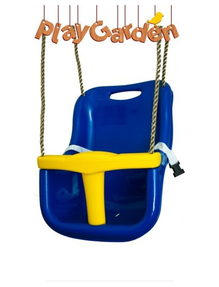 Качели детские со страховочным ремешком playgarden сине-желтые pg-sr4-by %Future_395 (фото 1)