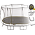 Батут SPRINGFREE овальный  O77 SHA с лестницей, корзиной для мяча и фиксаторам