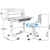Комплект QP-PARTU 210468 Anatomica Legare парта + стул + надстройка + выдвижной ящик белый/серый, изображение 17