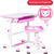 Комплект QP-PARTU 210661 Anatomica Punto парта + стул + выдвижной ящик белый/розовый