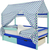 Крыша текстильная БЕЛЬМАРКО для кровати-домика SVOGEN круги, мятный синий