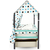 Крыша текстильная БЕЛЬМАРКО для кровати-домика SVOGEN звезды, графит, бирюза, серый, изображение 3