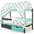 Крыша текстильная БЕЛЬМАРКО для кровати-домика SVOGEN звезды, графит, бирюза, серый, изображение 6