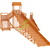 Зимняя деревянная горка IGRAGRAD SNOW FOX 12 м с двумя скатами (две лестницы), изображение 2