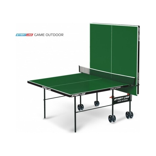 Всепогодный теннисный стол START LINE GAME OUTDOOR GREEN с сеткой, изображение 2