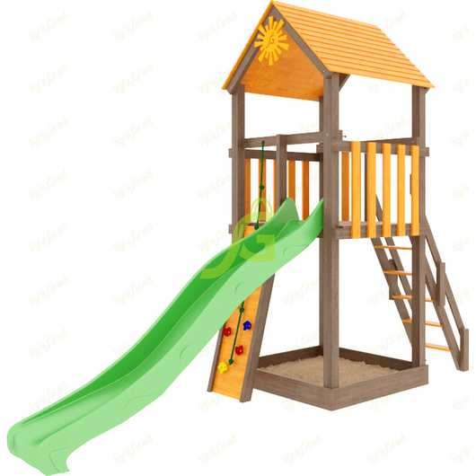 Детская площадка IGRAGRAD ПАНДА ФАНИ TOWER скалодром, изображение 2