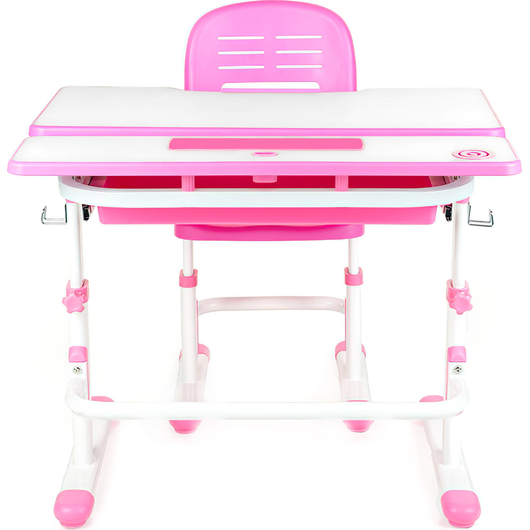 Комплект QP-PARTU 158927 Anatomica Amata парта + стул + выдвижной ящик + подставка + светильник белый/розовый, изображение 2