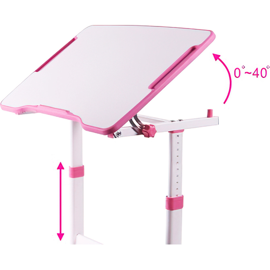 Комплект QP-PARTU 158487 Anatomica Picola Lite парта + стул белый/розовый, изображение 2