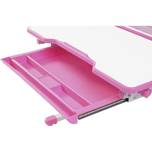 Комплект QP-PARTU 159273 Anatomica Amata парта + стул + выдвижной ящик + подставка белый/розовый, изображение 5