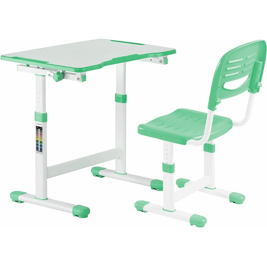 Комплект QP-PARTU 211140 Anatomica Picola Lite парта + стул белый/зеленый