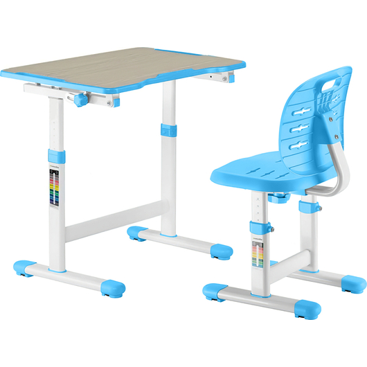 Комплект QP-PARTU 209660 Anatomica Karina Lite Wood парта + стул + светильник клен/голубой, изображение 2