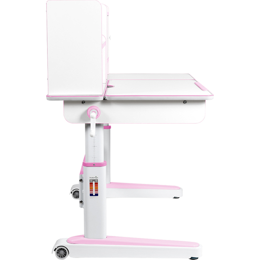 Комплект QP-PARTU 214532 Anatomica Premium Granda Plus парта + кресло + тумба + надстройка + органайзер белый/розовый с розовым креслом Armata, изображение 6