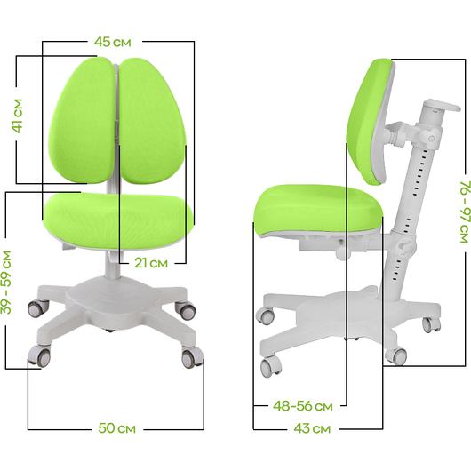 Комплект QP-PARTU 214527 Anatomica Premium Granda Plus парта + кресло + тумба + надстройка + органайзер белый/серый с зеленым креслом Armata Duos, изображение 19