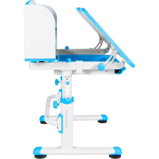 Комплект QP-PARTU 210469 Anatomica Legare парта + стул + надстройка + выдвижной ящик белый/голубой, изображение 3