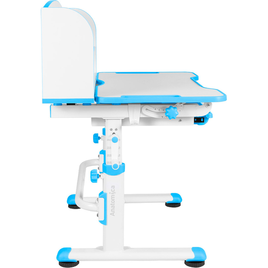 Комплект QP-PARTU 210469 Anatomica Legare парта + стул + надстройка + выдвижной ящик белый/голубой, изображение 5