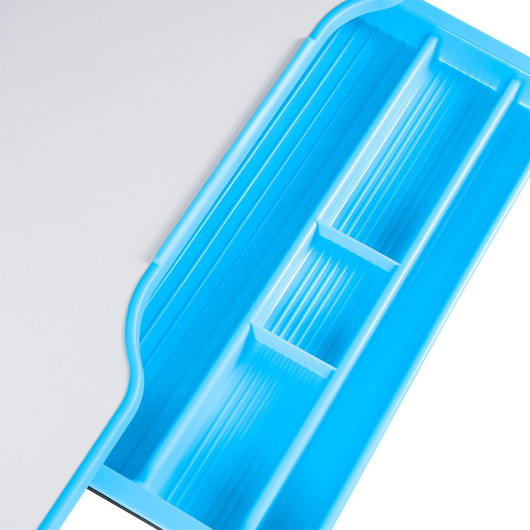 Комплект QP-PARTU 210469 Anatomica Legare парта + стул + надстройка + выдвижной ящик белый/голубой, изображение 6