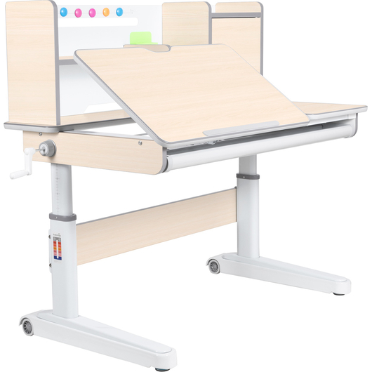 Комплект QP-PARTU 214546 Anatomica Premium Granda Plus парта + кресло + тумба + надстройка + органайзер клен/серый с серым креслом Armata Duos, изображение 3