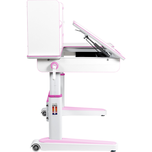 Комплект QP-PARTU 214533 Anatomica Premium Granda Plus парта + кресло + тумба + надстройка + органайзер белый/розовый со светло розовым креслом Armata, изображение 7