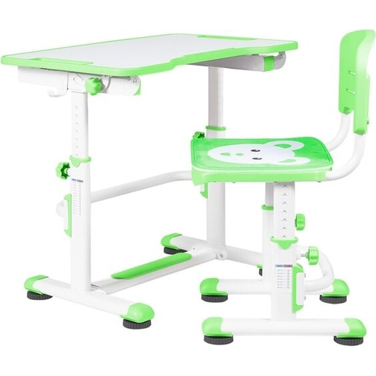 Комплект QP-PARTU 210675 Anatomica Punto Lite парта + стул белый/зеленый