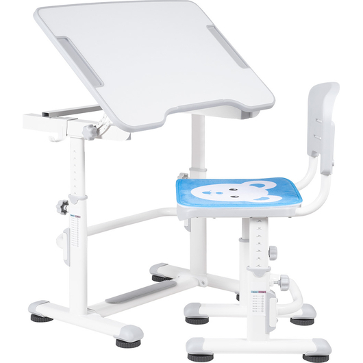 Комплект QP-PARTU 210677 Anatomica Punto Lite парта + стул белый/серый, изображение 7