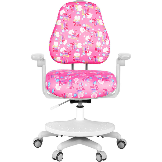Детское кресло QP-PARTU 211182 Anatomica Ragenta с подлокотниками розовый с цветными сердечками, изображение 2