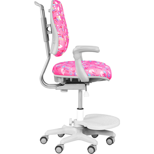 Детское кресло QP-PARTU 211182 Anatomica Ragenta с подлокотниками розовый с цветными сердечками, изображение 3