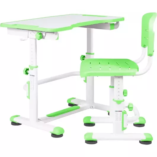 Комплект QP-PARTU 210675 Anatomica Punto Lite парта + стул белый/зеленый, изображение 3