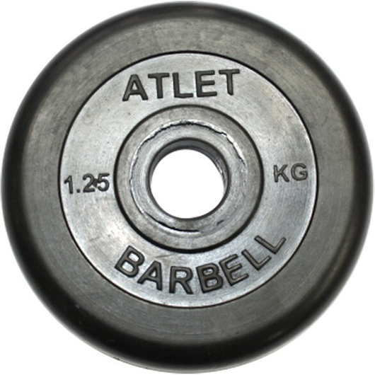 Диск обрезиненный 1.25 кг ATLET 31 мм MB-AtletB31-1.25