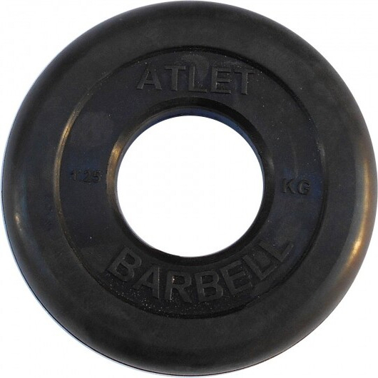 Диск обрезиненный ATLET 51 мм MB-AtletB50-1,25 черный