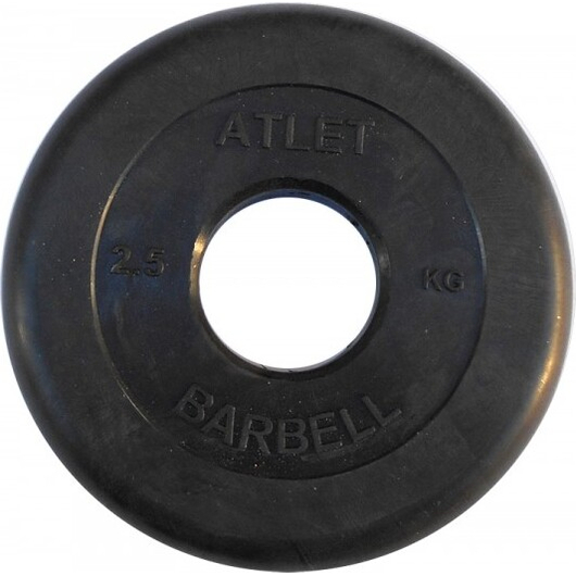 Диск обрезиненный ATLET 51 мм MB-AtletB50-2,5 черный