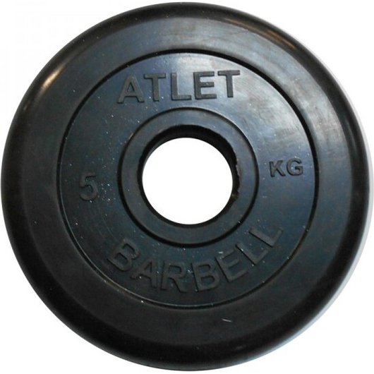 Диск обрезиненный ATLET 51 мм MB-AtletB50-5 черный