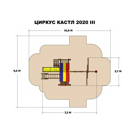 Детская площадка RAINBOW CIRCUS CASTLE 2020 III RYB (ЦИРКУС КАСТЛ 2020 III ТЕНТ), изображение 8