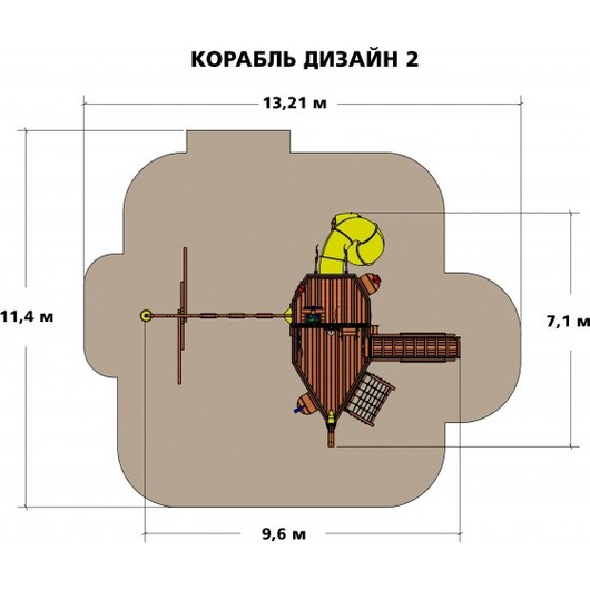 Детская площадка RAINBOW THE SHIP PKG II (КОРАБЛЬ ДИЗАЙН II), изображение 6