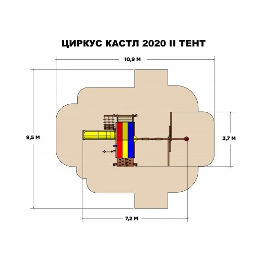 Детская площадка RAINBOW CIRCUS CASTLE II 2020 RYB (ЦИРКУС КАСТЛ 2020 II ТЕНТ), изображение 8