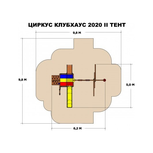 Детская площадка RAINBOW CIRCUS CLUBHOUSE 2020 II RYB (ЦИРКУС КЛУБХАУС 2020 II ТЕНТ), изображение 6