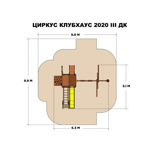 Детская площадка RAINBOW CIRCUS CLUBHOUSE 2020 III WR (ЦИРКУС КЛУБХАУС 2020 III ДК), изображение 6