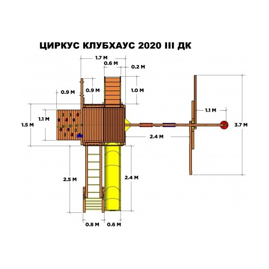 Детская площадка RAINBOW CIRCUS CLUBHOUSE 2020 III WR (ЦИРКУС КЛУБХАУС 2020 III ДК), изображение 7