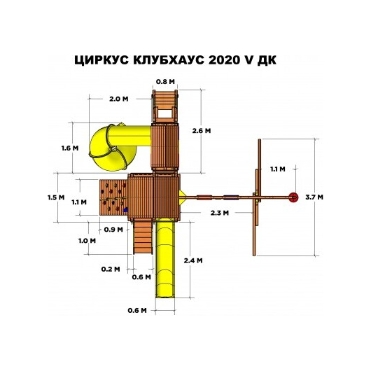 Детская площадка RAINBOW CIRCUS CLUBHOUSE 2020 V WR (ЦИРКУС КЛУБХАУС 2020 V ДК), изображение 6