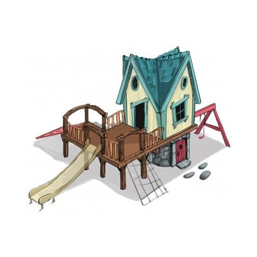Игровая площадка индивидуального изготовления «Домик на пне», изображение 7
